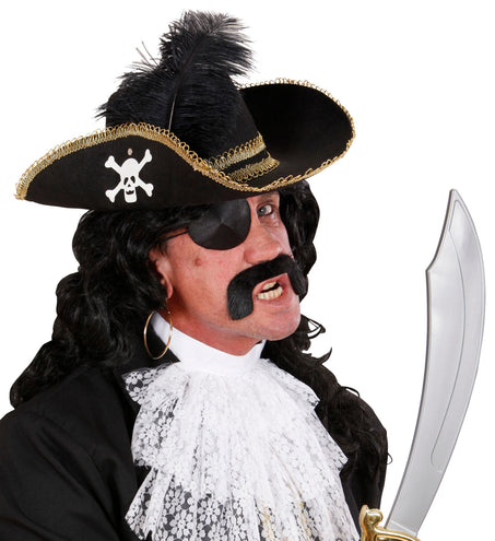 e-carnavalskleding-SYK Piratenhoed dames met schedel en veren