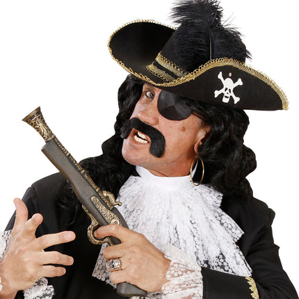 e-carnavalskleding-SYK Piratenhoed dames met schedel en veren