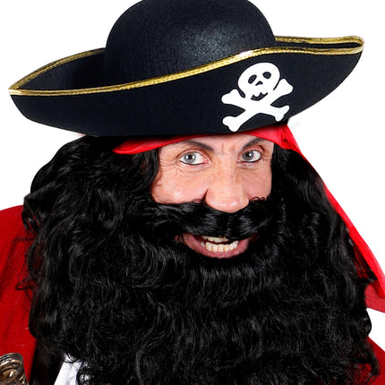 e-carnavalskleding-SYK Piratenhoed met gouden rand