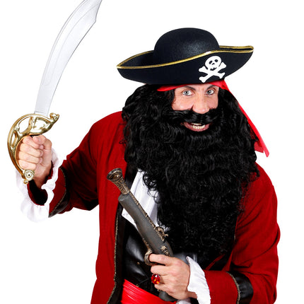 e-carnavalskleding-SYK Piratenhoed met gouden rand