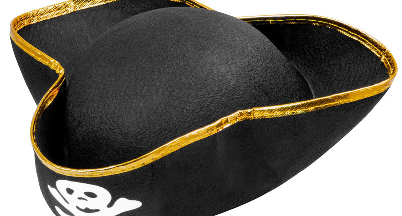 e-carnavalskleding-SYK Piratenhoed met gouden rand