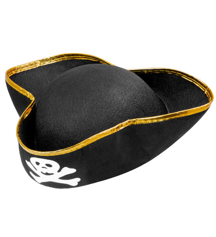e-carnavalskleding-SYK Piratenhoed met gouden rand
