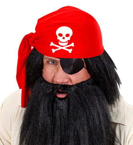 e-carnavalskleding-SYK Piratenhoed rood vilt