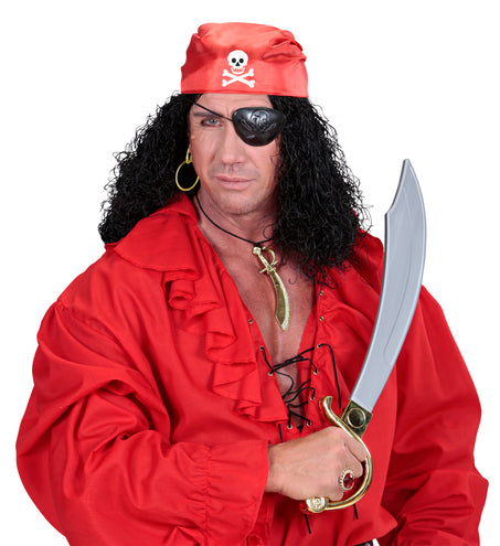 e-carnavalskleding-SYK Piratensetje ooglapje bandana en oorbel