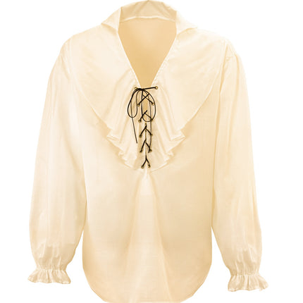 e-carnavalskleding-SYK Piratenshirt beige boeren shirt