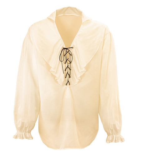 e-carnavalskleding-SYK Piratenshirt beige boeren shirt