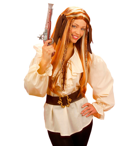 e-carnavalskleding-SYK Piratenshirt dames beige