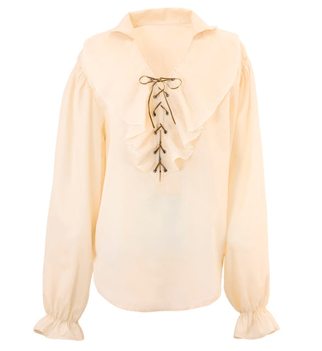 e-carnavalskleding-SYK Piratenshirt dames beige