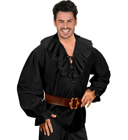 e-carnavalskleding-SYK Piratenshirt zwart Danny