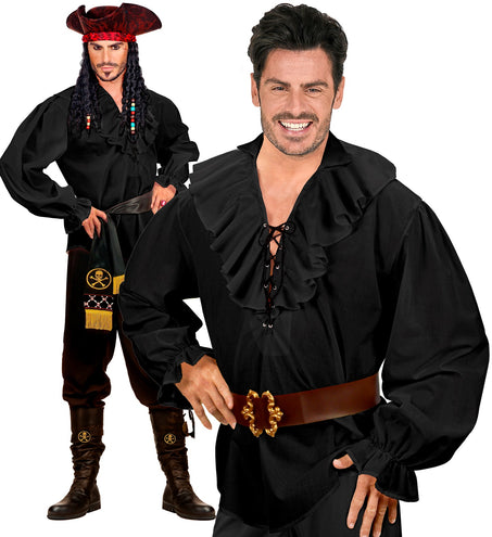 e-carnavalskleding-SYK Piratenshirt zwart Danny