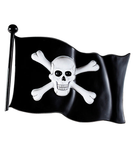 e-carnavalskleding-SYK Piratenvlag met doodskop plastic