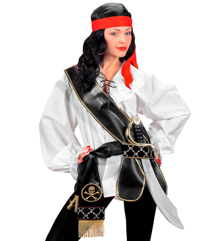 e-carnavalskleding-SYK Piratenzwaard schede lederlook