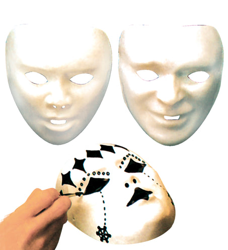 e-carnavalskleding-SYK Plastic maskers beschilderbaar