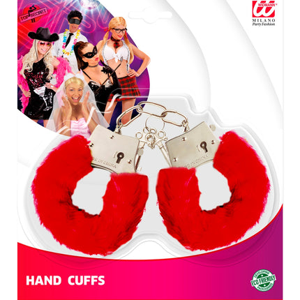 e-carnavalskleding-SYK Pluche handboeien rood