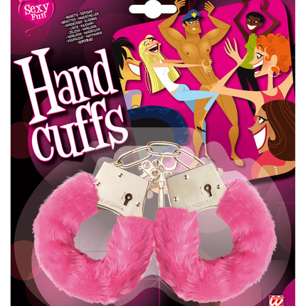 e-carnavalskleding-SYK Pluche handboeien roze