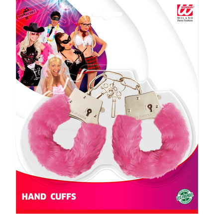 e-carnavalskleding-SYK Pluche handboeien roze