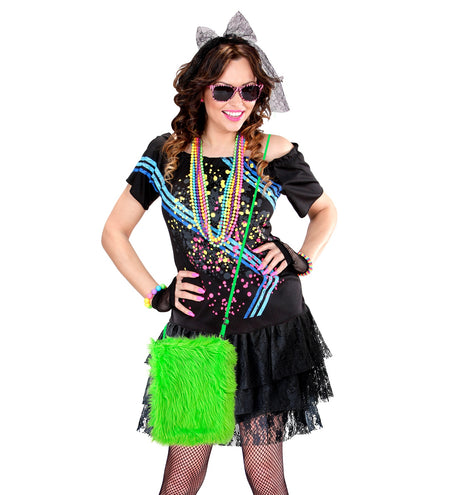 e-carnavalskleding-SYK Pluche handtas in neon groen