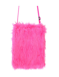 e-carnavalskleding-SYK Pluche handtas in neon roze