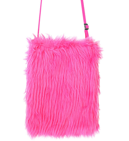 e-carnavalskleding-SYK Pluche handtas in neon roze