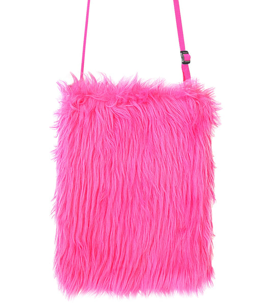 e-carnavalskleding-SYK Pluche handtas in neon roze