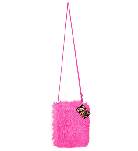 e-carnavalskleding-SYK Pluche handtas in neon roze