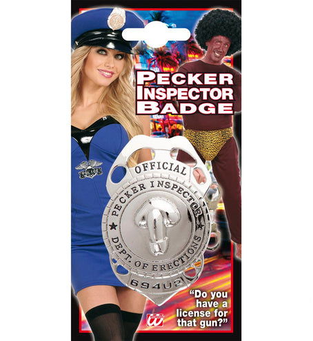 e-carnavalskleding-SYK Politie badge piemel inspecteur