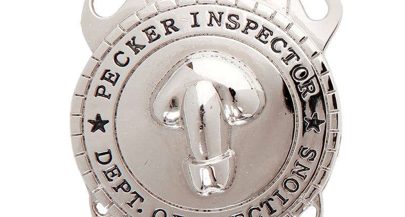 e-carnavalskleding-SYK Politie badge piemel inspecteur