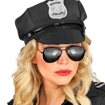 e-carnavalskleding-SYK Politie bril zwart