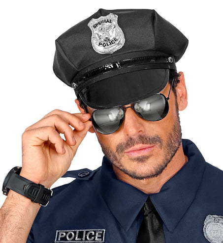 e-carnavalskleding-SYK Politie bril zwart