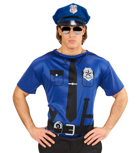 e-carnavalskleding-SYK Politie officier t-shirt