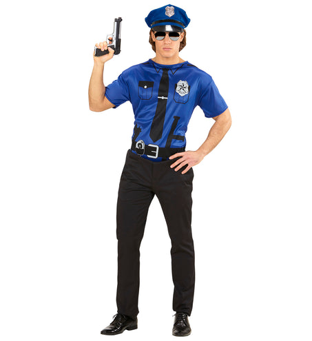 e-carnavalskleding-SYK Politie officier t-shirt