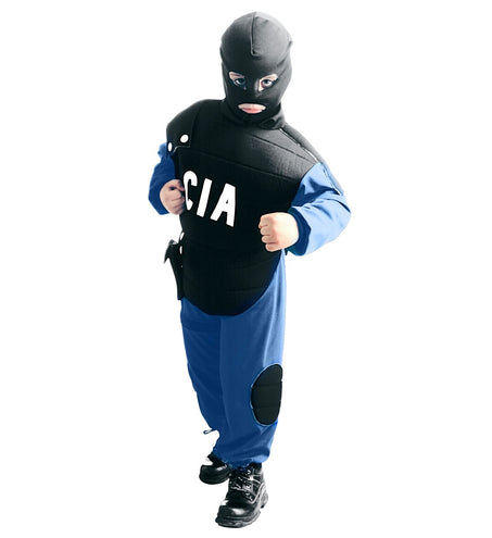 e-carnavalskleding-SYK Politie pak CIA jongen maat 128cm
