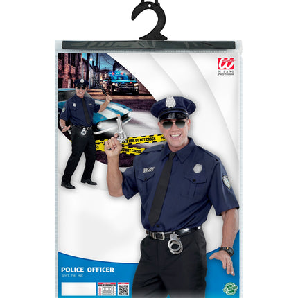 e-carnavalskleding-SYK Politieblouse met pet en stropdas NYPD