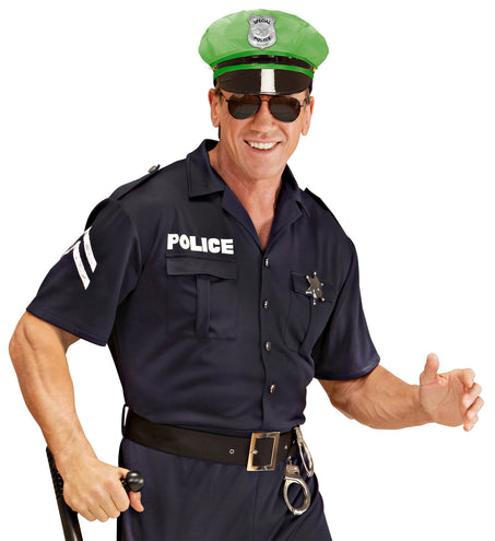 e-carnavalskleding-SYK Politiepet neon groen