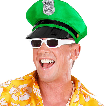 e-carnavalskleding-SYK Politiepet neon groen