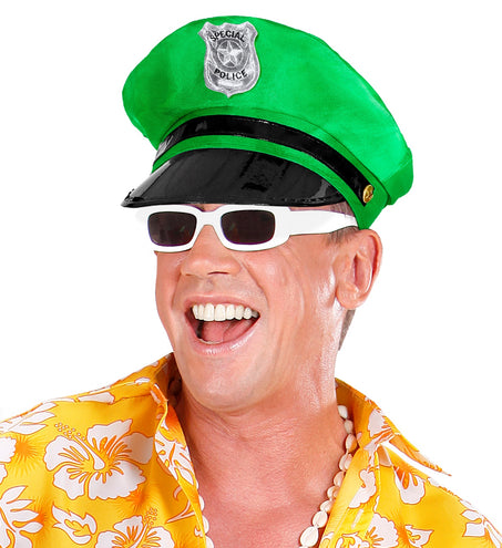e-carnavalskleding-SYK Politiepet neon groen