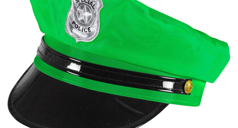 e-carnavalskleding-SYK Politiepet neon groen