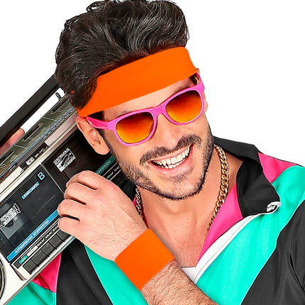 e-carnavalskleding-SYK Polsbandjes neon oranje Philip