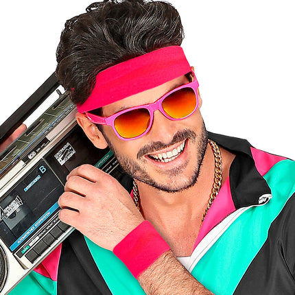 e-carnavalskleding-SYK Polsbandjes neon roze Philip