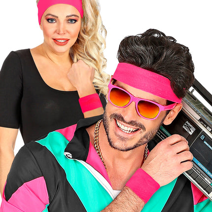 e-carnavalskleding-SYK Polsbandjes neon roze Philip