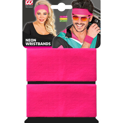 e-carnavalskleding-SYK Polsbandjes neon roze Philip