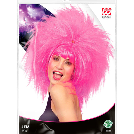 e-carnavalskleding-SYK Pretty woman pruik roze vrouw