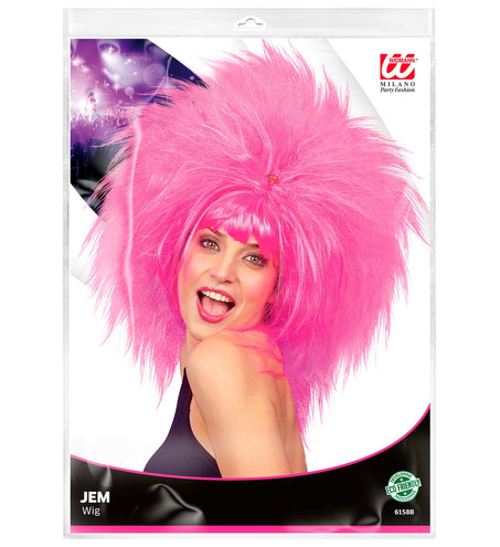 e-carnavalskleding-SYK Pretty woman pruik roze vrouw