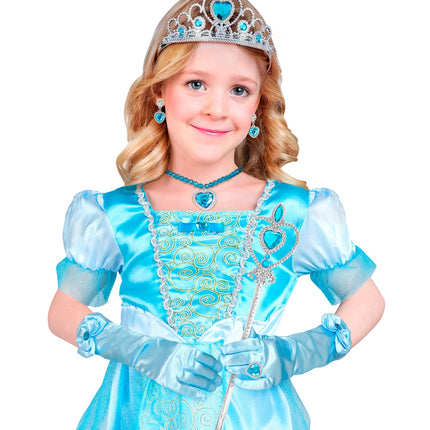e-carnavalskleding-SYK Prinses set  Anna blauw