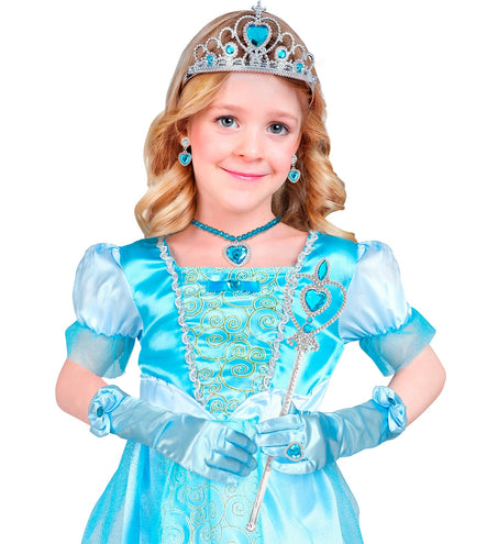 e-carnavalskleding-SYK Prinses set  Anna blauw