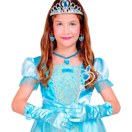 e-carnavalskleding-SYK Prinses set  Anna blauw