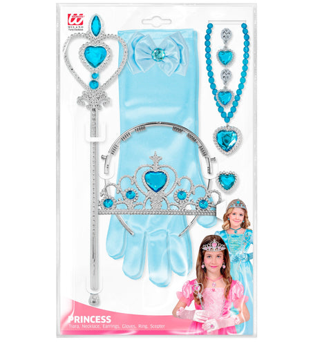 e-carnavalskleding-SYK Prinses set  Anna blauw