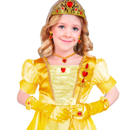 e-carnavalskleding-SYK Prinses set  Anna geel