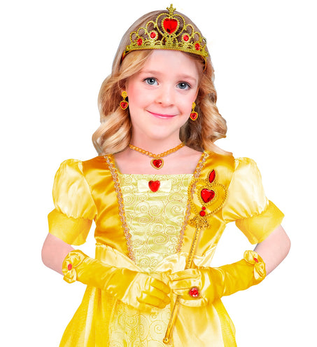 e-carnavalskleding-SYK Prinses set  Anna geel