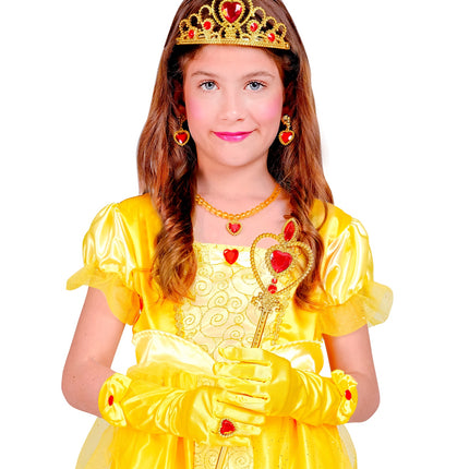e-carnavalskleding-SYK Prinses set  Anna geel